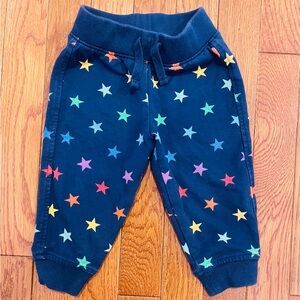 Primary Baby Navy Rainbow Star Joggers in Size 6-12 months